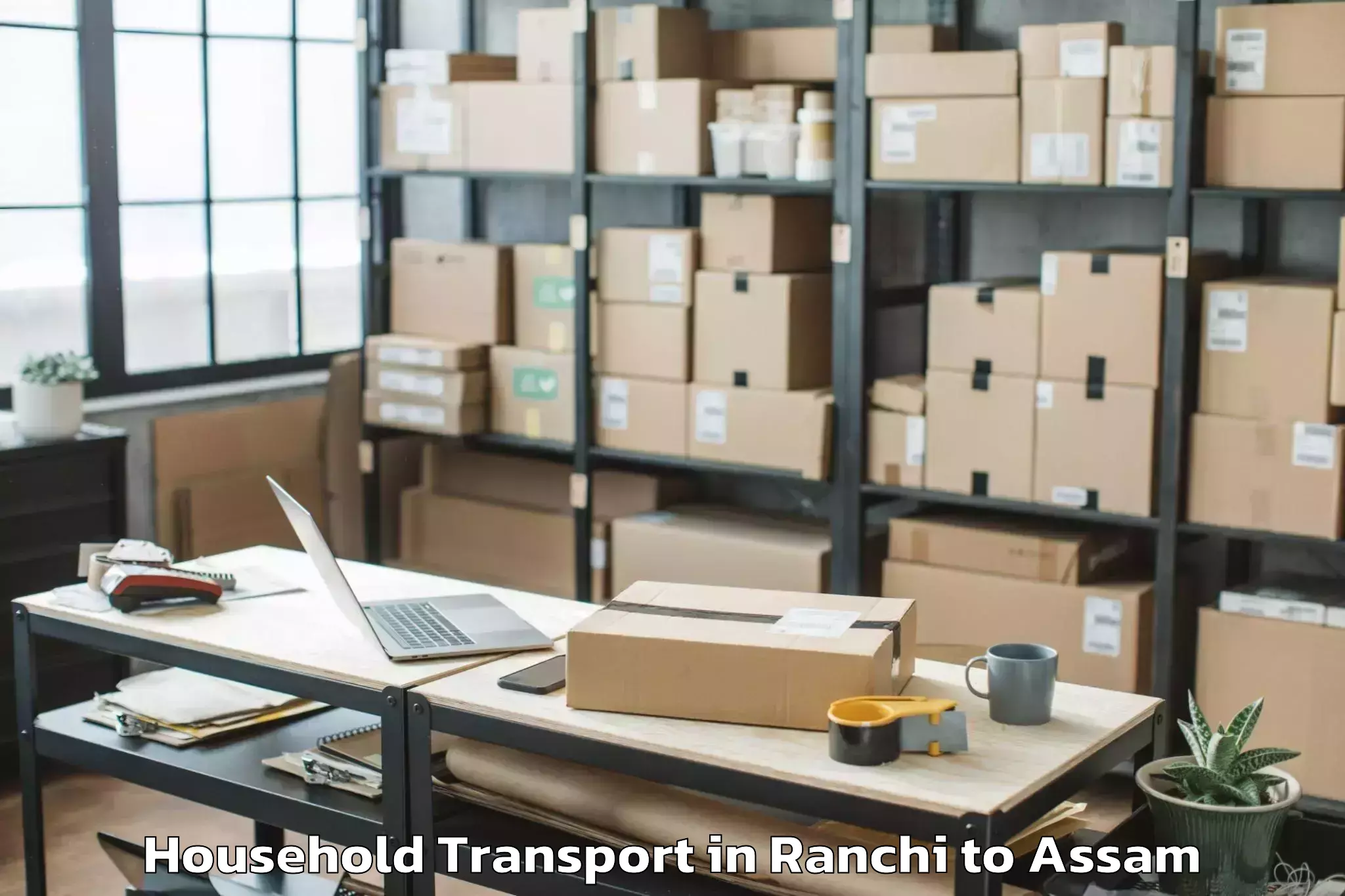 Book Ranchi to Laharighat Household Transport Online